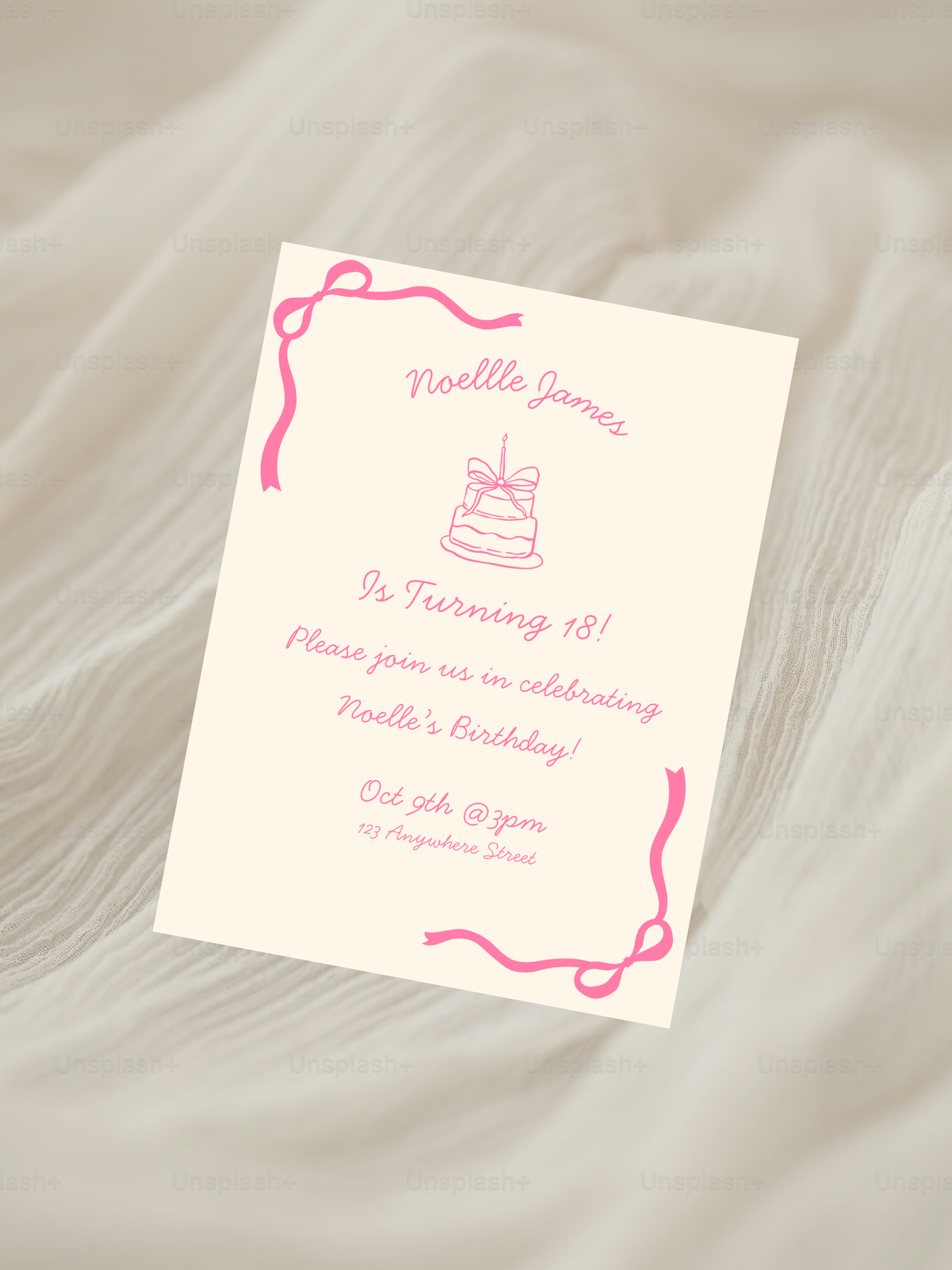 Custom Birthday Party Invitation – Editable Canva Template
